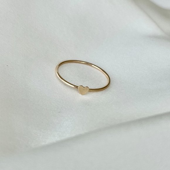 NWT Amerie Heart Ring // 14k Solid Gold (Size 7) - Picture 2 of 4